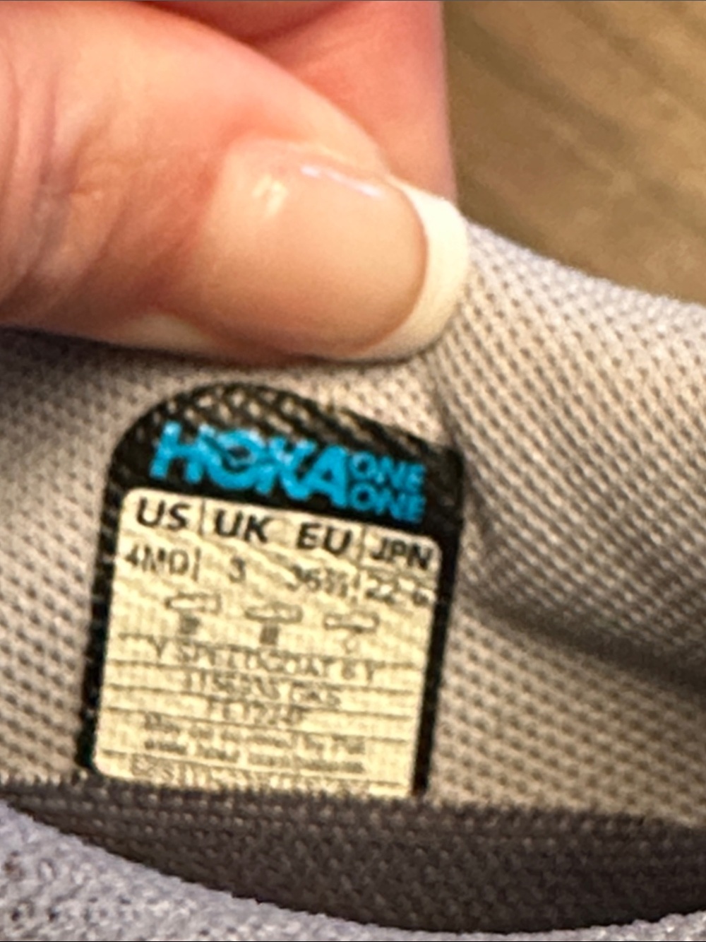Hoka White Teal Floral Running Shoe - Picture 9 of 10